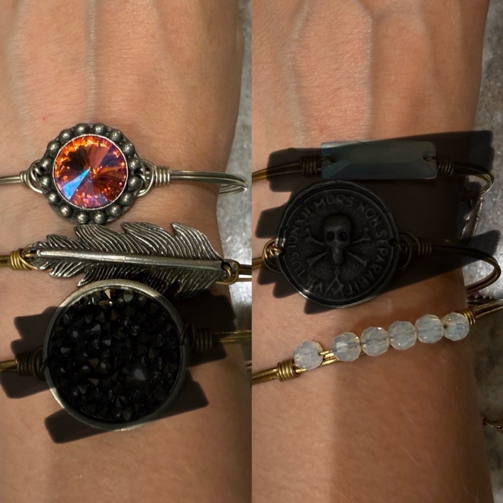 Gold and Silver Luca + Danni Charm Bracelet Set